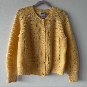 Aritzia Little Moon Rosella Cardigan in yellow